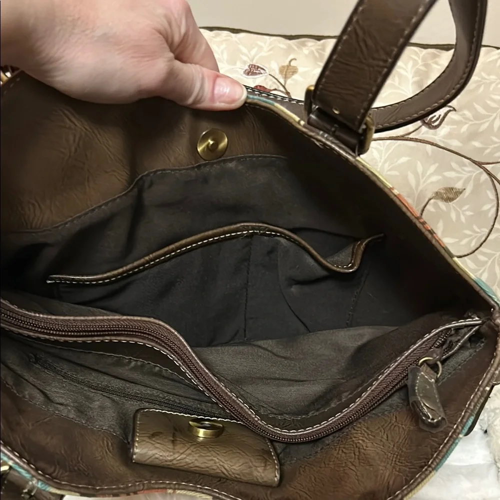 Caribbean Joe Striped Tote Bag EUC - Picture 12 of 12